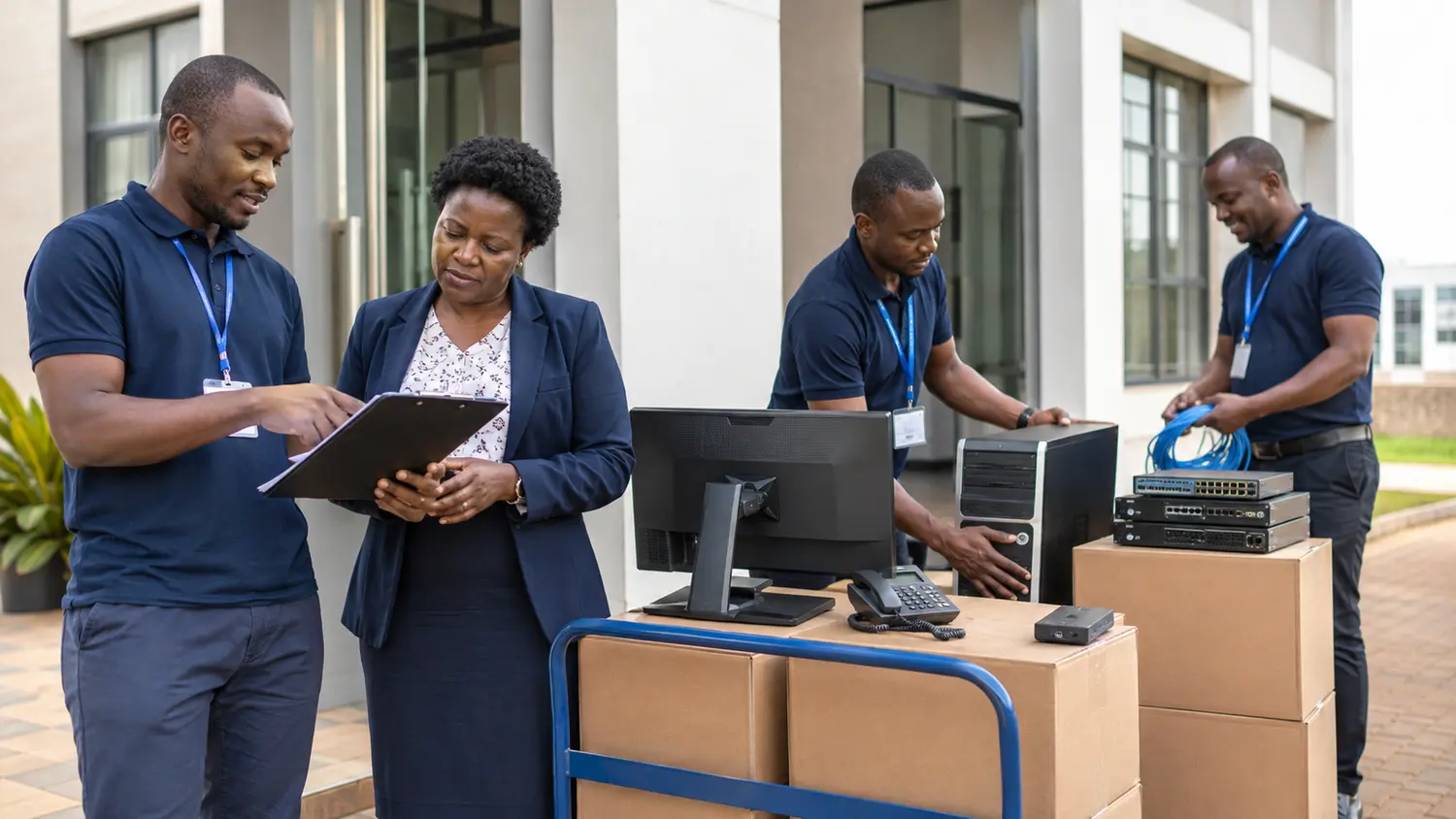 African ICT team completing a documented technology handover