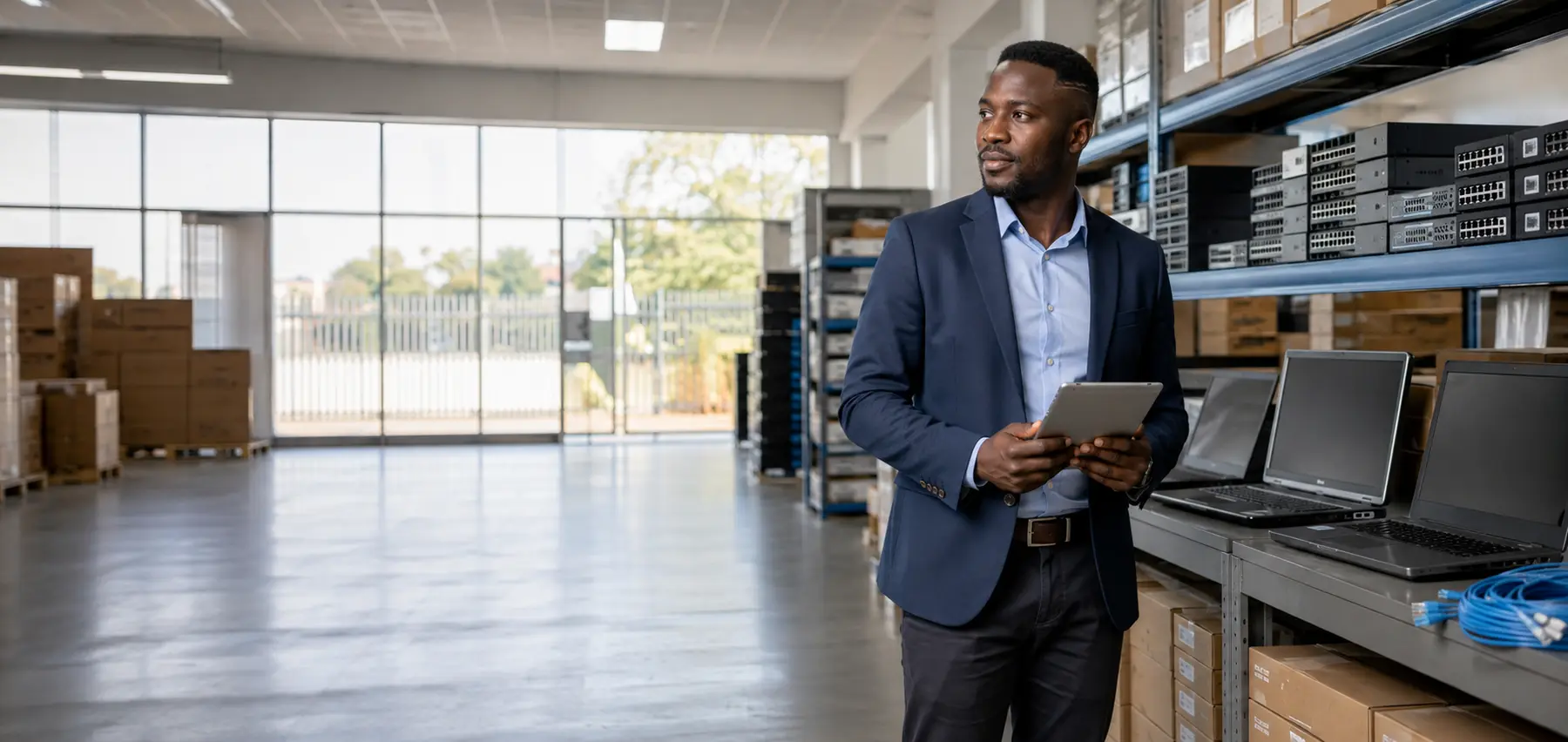 African ICT procurement professional coordinating technology supply